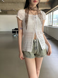 Beto Vintage Washing Denim Shorts