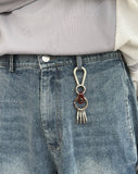 Laode leather clip keyring