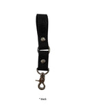 DOUBLE LEATHER KEYRING