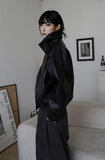 [ EEUN MADE] Biker clip leather jumper