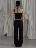 [mnem] patch straight sweatpants