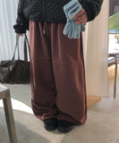 [Unisex] Bitbe Fleece Brushed Banding Wide Pants