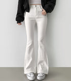 [Peach fuzz] Winter Long Length Span Long Boot Cut Cotton Pants