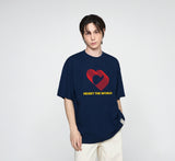 Overlap Heart Line Short Sleeve Tee
