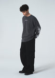 HEM BUTTON UTILITY CARGO SWEATPANTS