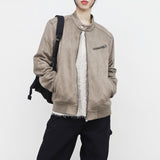 (Unisex) Robio China Neck Suede Jacket