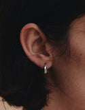 H-edition Silver (W) Hollow Hoop Earrings