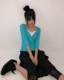 Lopon Ribbed Three Quarter T-shirt