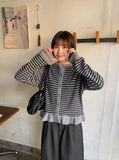 Ralky Stripe Frill Cardigan