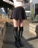 Koda Pleated Mini Wrap Skirt Pants