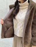 Tera Eco Fur Mink Hood Zip-Up