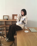 Nekan Nordic collar wood button knit cardigan