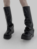 1129 Warm Platform Long Boots (6 cm)