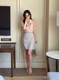 Seri Puff Collar Short Sleeve Blouse
