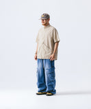 Oblique Cargo Parachute Denim Pants