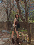 nylon strap cargo pocket skirt