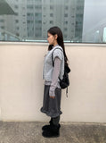 Mebas Double Button Short Sleeve Knit Vest