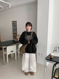 Daiki Banding String Color Matching Fleece Pants