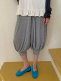 Yomyo Three Quarter Shirring Jogger Banding Pants