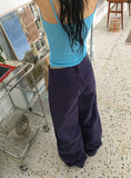 Oscar Color Cotton Herringbone Semi-Wide Pants