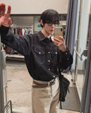 Mute Double Pocket Washed Denim Shirt