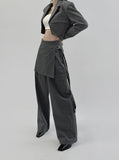 Pick D-Ring Wrap Skirt Pants