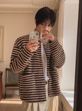 Luboy Striped Crop Cardigan