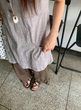 Fineb Button Pocket Layered Sleeveless One Piece