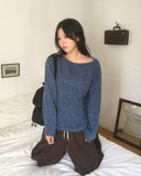 Hake Bokashi Roll-up Avant Fit Boat Neck Knit