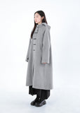 Hoodie long duffle coat