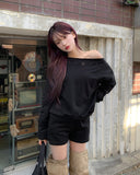 Bohem Stud Off-Shoulder Sweatshirt