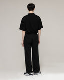 Zipper Semi Wide Banding Slacks