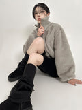 Crop mink jumper