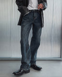 Chio washing wide denim pants