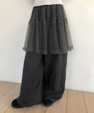 Ekin Sheer Layered Skirt Pants