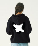 [UNISEX]Bear Heart Back Printing Hoodie