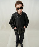 Fox Leather Overfit Pin Jacket