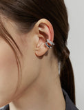 Claw Silver (W) Half Pave Ear Cuff