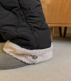 Kemin banding fleece quilted pants