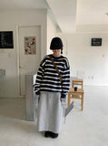 [unisex] Runne alpaca stripe over knit