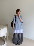 Pendling Pintuck Shirring Banding Midi Skirt