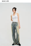 [U-DENIM] Summer Brush Wide Straight Denim