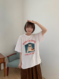 Dukes Cat Print Short Sleeve Tee