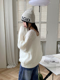 Noah Alpaca Wool Boat Neck Loose Fit Knit