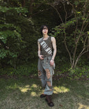 Const Bring Damaged Wide Denim