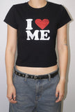 LOVE ME HALF CROP T