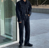 Latz black blue denim jacket