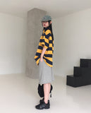 Was Bubble Gum Stripe Collar Short Sleeve T-shirt