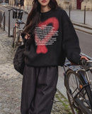 Kuro spray heart wool knitwear