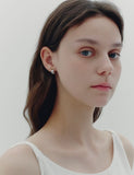Champagne Full Moon Silver (W) Duo Earrings S
